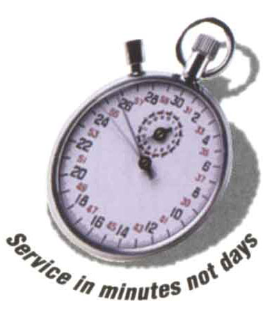 Service in minutes